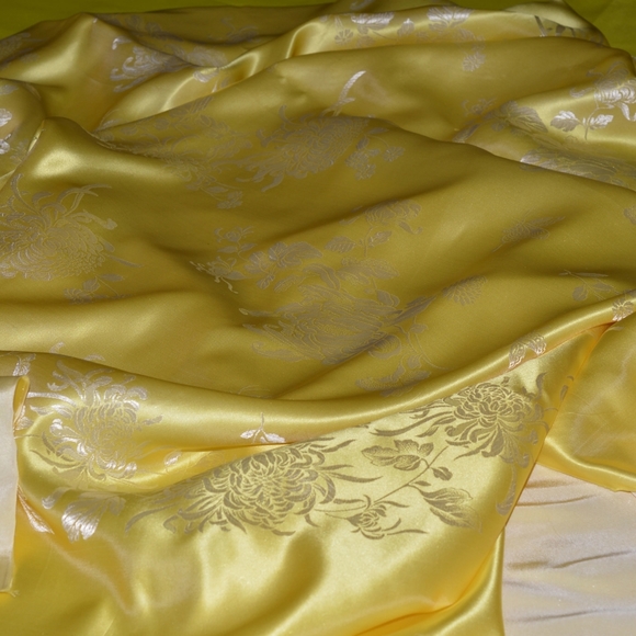 Tablecloth, fabric.  China.  1950s Color Limon Like new - Picture 3 of 8